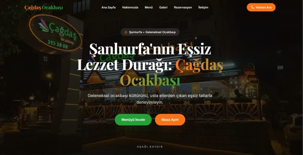 Çağdaş Ocakbaşı — Restoran Tanıtım Sitesi